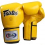 Fairtex BGV5 Боксерские Перчатки Тайский Бокс "Super Sparring" Желтые